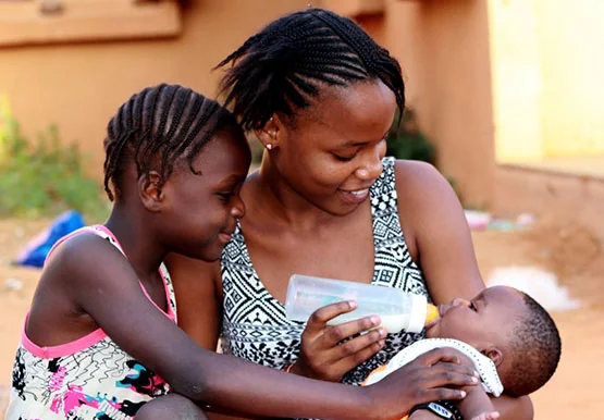 Enfants pris en charge dans un Village d’Enfants SOS
